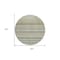Homeroots 8' Sage Mint Green And Beige Round Striped Washable Indoor Outdoor Area Rug 577801 - alternate 2