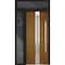 Vdomdoors Steel Door Deux 1744 Natural Oak Sidelight and Transom Black Window Stainless Inserts Single Modern DEUX1744EXD-OAKB-W36+16xH80+16-LH-O - alternate 5