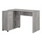 Homeroots 46" Gray Wood L Shape Computer Desk 489904 - alternate 4