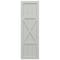 Ekena Millwork True Fit PVC Center X-Board Farmhouse Fixed Mount Shutters, Hailstorm Gray , 12W x 28H, PR TFP107FH12X028ST - alternate 4