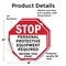 Signmission Stop Personal Protective Equipment, 4 inch X 4 inch, Vinyl Decal, 2PK OC-D-2PACK-4-122 - alternate 2