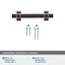 Amerock Davenport 3 in 76 mm Center-to-Center Oil Rubbed Bronze Cabinet Pull BP36600ORB - alternate 2
