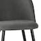 Homeroots Set of Two Gray and Black Upholstered Fabric Dining Side Chairs, 2PK 568024 - alternate 4