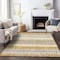 Homeroots 8' X 10' Gold Copper And Gray Striped Washable Indoor Outdoor Area Rug 598349 - alternate 3