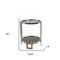 Homeroots 22" Silver Glass Round Mirrored End Table With Shelf 364167 - alternate 3