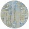 Homeroots 8' Sky Blue And Gray Round Abstract Washable Indoor Outdoor Area Rug 632139 - alternate 4