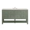 James Martin Vanities Breckenridge 60" Sgl Vanity, Smokey Celadon, w/3 CM Siberian Silestone Top w/FreePower WirelessCharge 330-V60S-SC-FSFR - alternate 1