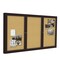 Ghent 3 Door Enclosed Natural Cork Bulletin Board, Bronze Aluminum Frame, 4'H x 8'W PB34896K - alternate 2