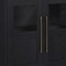 Homeroots 32" Black Wood And Glass Accent Cabinet With Two Doors 546163 - alternate 3