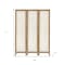 Homeroots 71" Clear Folding Three Panel Screen Room Divider 342720 - alternate 2