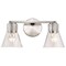 Nuvo Gianna, 2 Light Vanity, Brushed Nickel Finish, Clear Glass 60/8332 - alternate 5