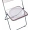 Leisuremod Lawrence Acrylic Folding Chair with Metal Frame, Rose Pink LF19PK - alternate 4