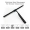 Fab Glass And Mirror Matte Black Shower Squeegee for Glass Doors with Adhesive Hooks, Squeegee for Shower Glass, Cle SQGE-MB - alternate 2