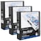 Bazic Products PVC-Free Slant-D Ring View Binder with 4-Pockets, 1", Black, 3PK 4171 - alternate 1