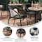 Flash Furniture Black Rattan Indoor-Outdoor Stack Chair TLH-037-BK-GG - alternate 2