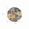 Homeroots 8' Black And Gray Round Floral Washable Indoor Outdoor Area Rug 610969 - alternate 3