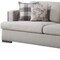 Homeroots 92" Beige Fabric Sofa And Toss Pillows With Brown Legs 491003 - alternate 3