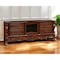 Homeroots 79in Brown Wood And Glass Carved Scrollwork Entertainment Center 347488 - alternate 2