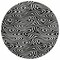 Homeroots 8' Black And Ivory Round Abstract Washable Indoor Outdoor Area Rug 598952 - alternate 5