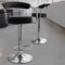 Elama 2 Piece Faux Leather Retro Adjustable Bar Stool in Black with Chrome Handles and Base ELM-709-BLK - alternate 3