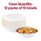 Smarty Had A Party 16 oz. White with Gold Rim Organic Round Disposable Plastic Soup Bowls (120 Bowls), 120PK 9316-WHG-CASE - alternate 3