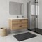 Homeroots 40" Natural Wood Freestanding Bathroom Vanity With White Sink And Two Drawers 627387 - alternate 4