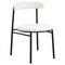 Leisuremod Lume Modern Dining Side Chair in Polyester with Black Steel Frame in White LC20W - alternate 1