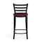Flash Furniture HERCULES Black Ladder Back Metal Restaurant Counter Stool - Burgundy Vinyl Seat, 2PK 2-XU-DG697BLAD-24-BURV-GG - alternate 5