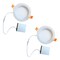 Bulbrite 8" Canless 4000K, 100w Equivalent, New Construction Integrated LED Recessed Lght Kit Metal JBOX, 2PK 861683 - alternate 1