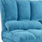 Homeroots 47" Blue Fabric Reclining Sofa With Toss Pillows 601952 - alternate 2