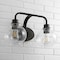 Jonathan Y Sandrine 17.5" 2-Light Iron/Seeded Glass Cottage Rustic LED Vanity Light, Oil Rubbed Bronze JYL7527A - alternate 5