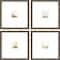 Homeroots Set Of Four Petite Placid Gold Framed Print Wall Art, 4PK 416363 - alternate 1
