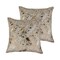 Homeroots Set of Two 18" Natural and Gold Chevron Cowhide Throw Pillows with Glitter, 2PK 544587 - alternate 3