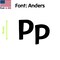 Aacc Self-Adhesive Vinyl Letter: P, Scale: 18 in. Color: Black Font: Anders by AACC-Anders-UP-Black-I18x1 - alternate 1