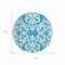 Homeroots 8' Turquoise And Ivory Round Damask Washable Indoor Outdoor Area Rug 614469 - alternate 4