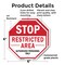 Signmission Stop Restricted Area Authorized Per, 6 inch X 6 inch, Plastic Sign, 2PK OC-P-2PACK-6-273 - alternate 3