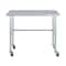 Amgood 18in D x 48in L Stainless Steel Open Base Table, 3in Casters AMG WT-1848-RCB-WHEELS-Z - alternate 4