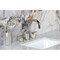 Kingston Brass Widespread Bathroom Faucet with Knurled Handle and Brass Pop-Up, Polished Nickel FSC8939KNL - alternate 4