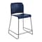 Flash Furniture Commercial Plastic Stack Stool with Contoured Back and Sled Base in Navy RUT-239AH-CS-NV-GG - alternate 1