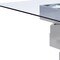 Homeroots 59" Clear And Gray Square Glass And Solid Wood Pedestal Base Dining Table 320783 - alternate 3