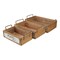 Homeroots Set of Three Brown Solid Wood And Metal Crate, 3PK 487678 - alternate 1