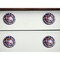 Homeroots Set of Eight Blue And White Floral Ceramic Drawer Pull Knobs, 8PK 358121 - alternate 4