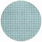 Homeroots 8' Teal Blue And Ivory Round Geometric Washable Indoor Outdoor Area Rug 614781 - alternate 2