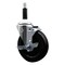 Service Caster 5'' Soft Rubber Swivel 7/8'' Expanding Stem Caster with Brake SCC-EX20S514-SRS-TLB-78 - alternate 1