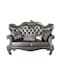 Homeroots 70in Silver And Platinum Faux Leather Loveseat and Toss Pillows 515708 - alternate 1