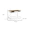 Homeroots 43" Natural and White Writing Desk 543757 - alternate 4