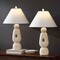 Jonathan Y Henge 28" Organic Minimalist Textured Resin/Metal Stacked LED Table Lamp, Antique White, 2PK JYL9206A-SET2 - alternate 3