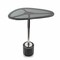 Homeroots 22" Smoky Black and Silver Aluminum Glass and Marble Pedestal End Table 627516 - alternate 4