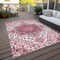 Homeroots 8' X 10' Pink Ivory And Gray Oriental Washable Indoor Outdoor Area Rug 600183 - alternate 4