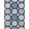 Homeroots 10' X 14' Navy Blue And Ivory Geometric Washable Indoor Outdoor Area Rug 593611 - alternate 3